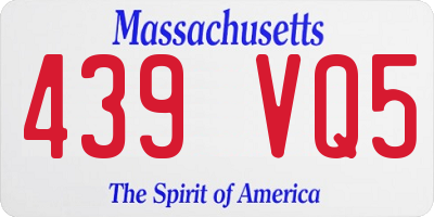MA license plate 439VQ5