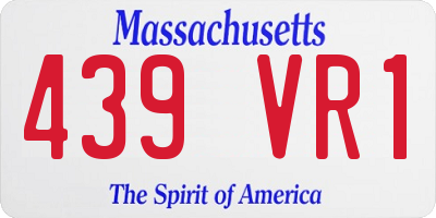 MA license plate 439VR1
