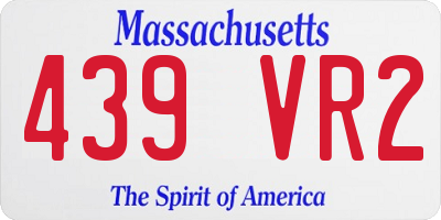 MA license plate 439VR2