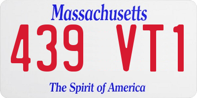 MA license plate 439VT1