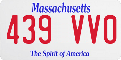 MA license plate 439VV0