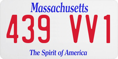 MA license plate 439VV1