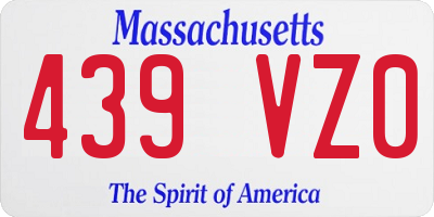 MA license plate 439VZ0