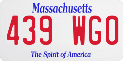 MA license plate 439WG0
