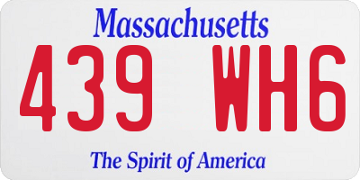 MA license plate 439WH6