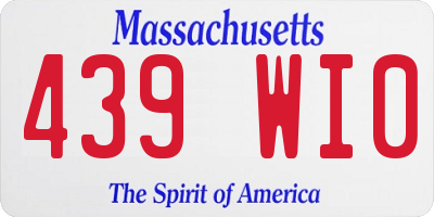 MA license plate 439WI0