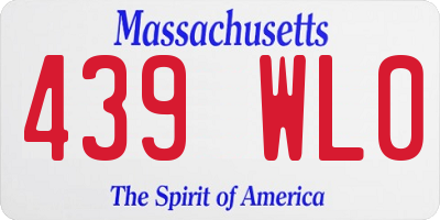 MA license plate 439WL0