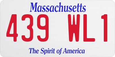 MA license plate 439WL1
