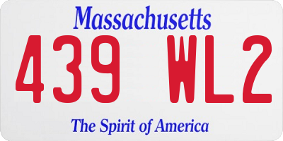 MA license plate 439WL2