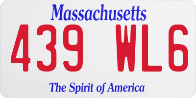 MA license plate 439WL6