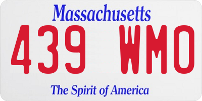 MA license plate 439WM0