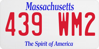 MA license plate 439WM2