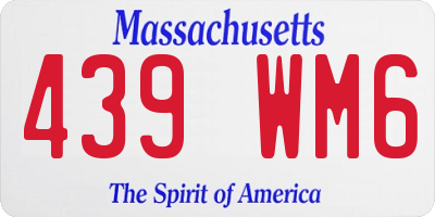 MA license plate 439WM6