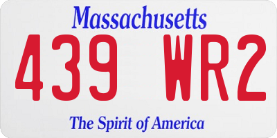 MA license plate 439WR2