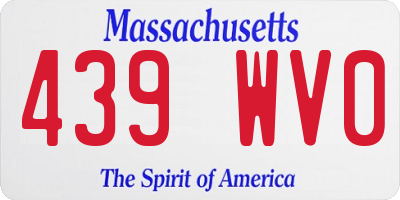 MA license plate 439WV0