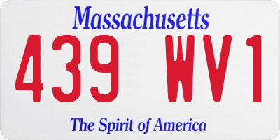 MA license plate 439WV1
