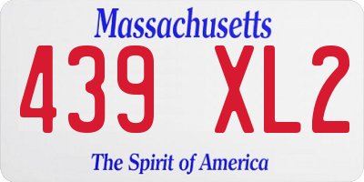 MA license plate 439XL2