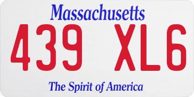 MA license plate 439XL6