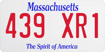 MA license plate 439XR1