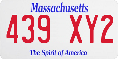 MA license plate 439XY2