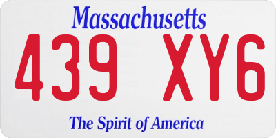 MA license plate 439XY6