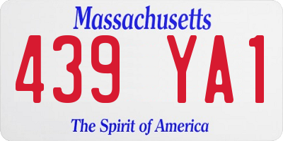 MA license plate 439YA1