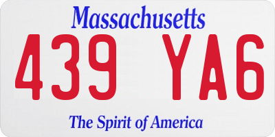 MA license plate 439YA6