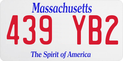 MA license plate 439YB2