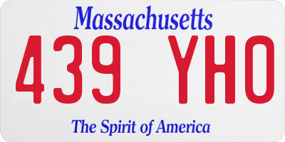 MA license plate 439YH0