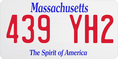 MA license plate 439YH2