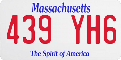 MA license plate 439YH6
