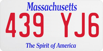 MA license plate 439YJ6