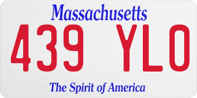 MA license plate 439YL0