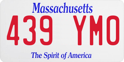 MA license plate 439YM0