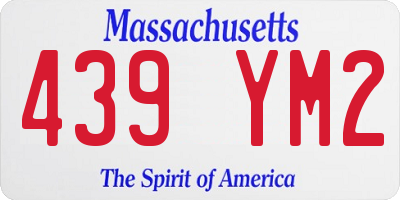 MA license plate 439YM2