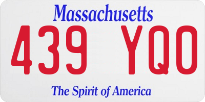 MA license plate 439YQ0