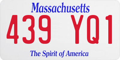 MA license plate 439YQ1