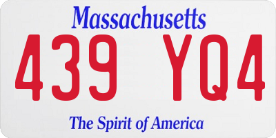 MA license plate 439YQ4