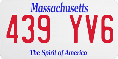 MA license plate 439YV6