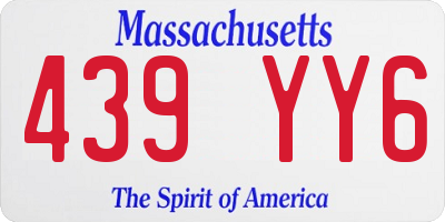MA license plate 439YY6
