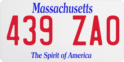 MA license plate 439ZA0