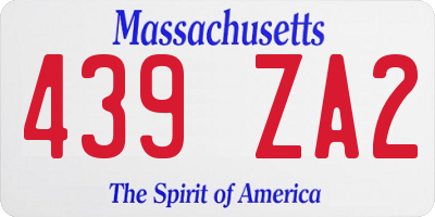 MA license plate 439ZA2