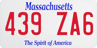 MA license plate 439ZA6