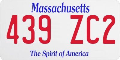 MA license plate 439ZC2