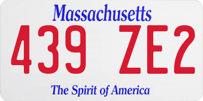 MA license plate 439ZE2