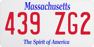 MA license plate 439ZG2
