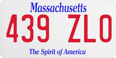 MA license plate 439ZL0