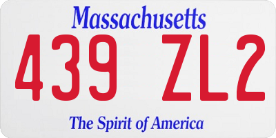 MA license plate 439ZL2