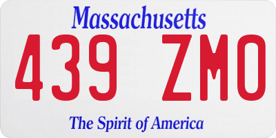 MA license plate 439ZM0