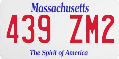 MA license plate 439ZM2